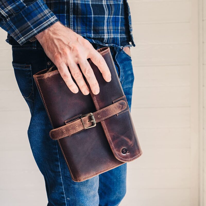 Leather Toiletry Bag for men