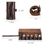 leather watch roll size