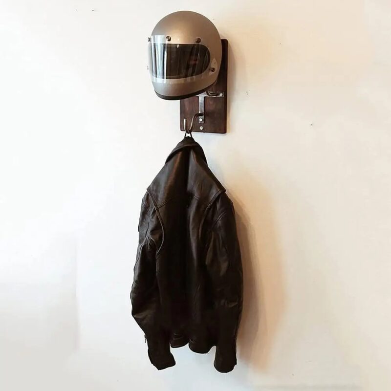 Motorcycle helmet holder