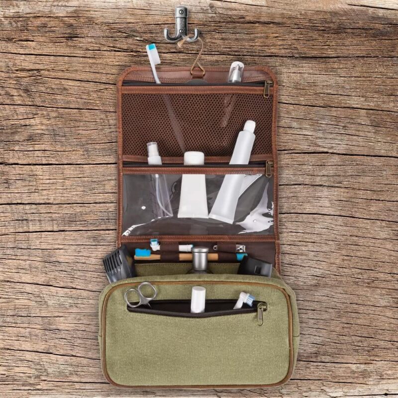 men's toiletry bag leather