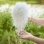 white cascading bridal bouquet