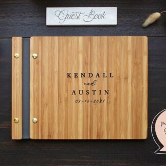 personalized wedding guest book