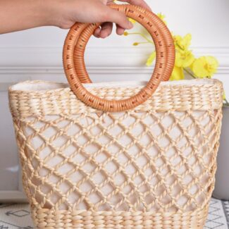 rattan handbag