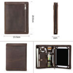 leather padfolio binder size