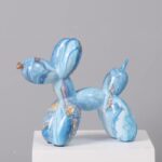 blue dog statue