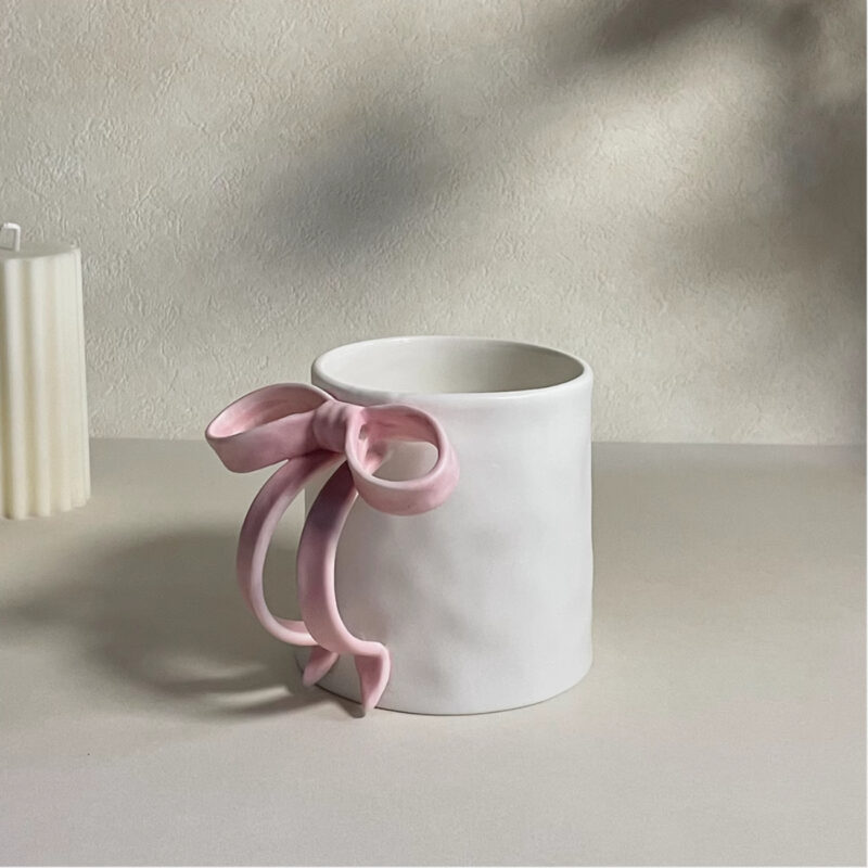 pink bow mug