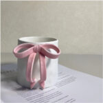 pink ribbon bow mug