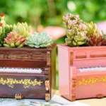 vintage piano planter